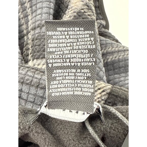 Parasuco Womens L/XL Plaid Poncho‎ Cape Coat Grey & White 100% Polyester - Picture 5 of 6